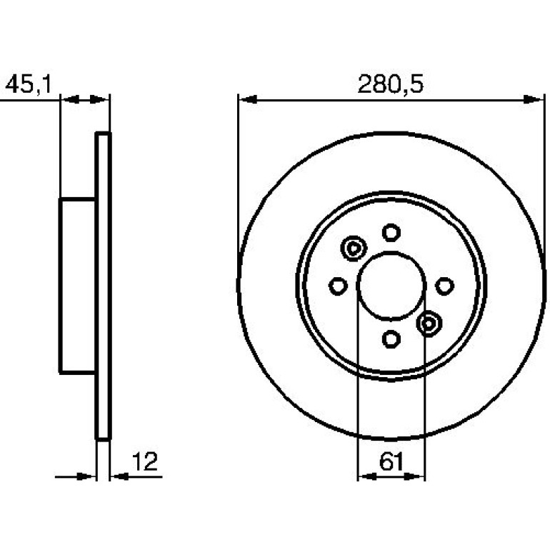 Bremsscheibe HA 0 986 479 195 Bremsscheibe HA 0 986 479 195