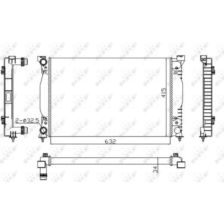 Kühler, Motorkühlung 50539A Kühler, Motorkühlung 50539A