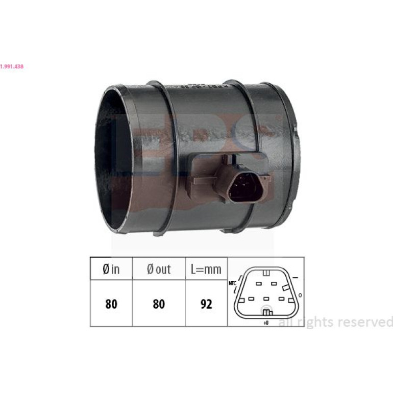 EPS Luftmassenmesser Luftmengenmesser 1.991.438 EPS Luftmassenmesser Luftmengenmesser 1.991.438