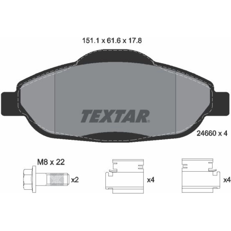 Bremsbelagsatz Peugeot S. 308/3008/5008 07 2466001 Bremsbelagsatz Peugeot S. 308/3008/5008 07 2466001