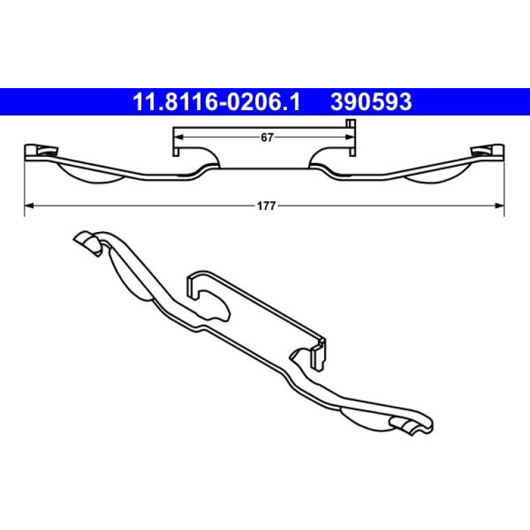 Feder, Bremssattel 11.8116-0206.1 Feder, Bremssattel 11.8116-0206.1