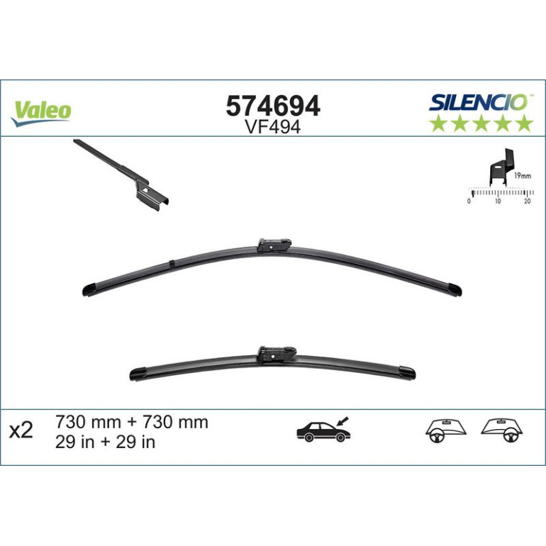 VM494 VALEO Silencio X.TRM Wischer 574694 VM494 VALEO Silencio X.TRM Wischer 574694