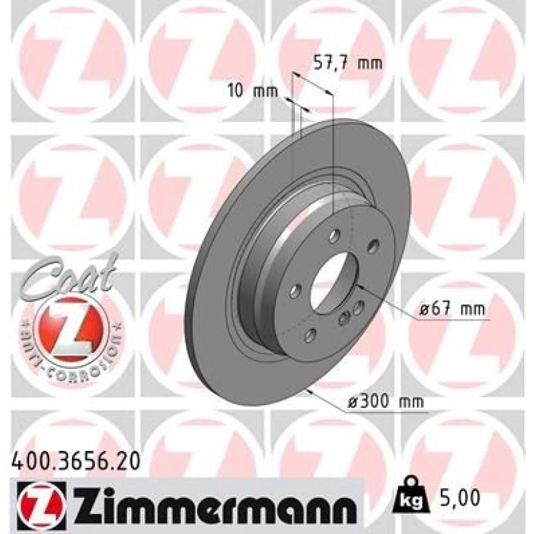 ZIMMERMANN Bremsscheibe 400.3656.20 ZIMMERMANN Bremsscheibe 400.3656.20