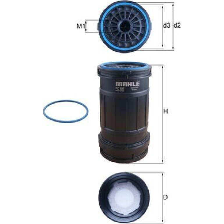 MAHLE Kraftstofffilter KC 697D MAHLE Kraftstofffilter KC 697D