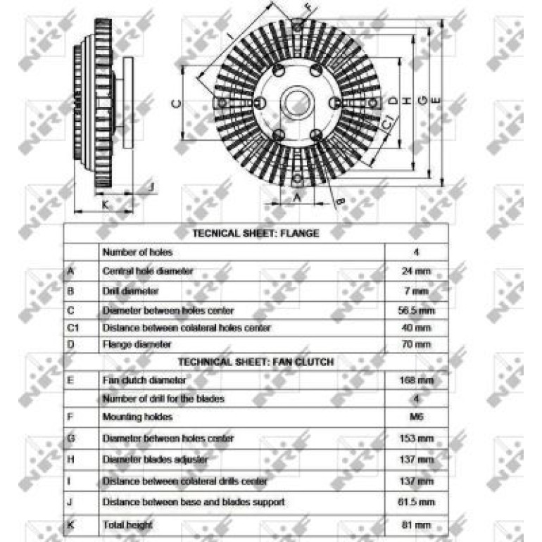 NRF Kupplung, Kühlerlüfter 49526 NRF Kupplung, Kühlerlüfter 49526
