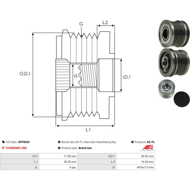 Generatorfreilauf AFP0033 Generatorfreilauf AFP0033