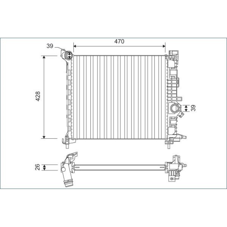 VALEO Motorkühler 701166 VALEO Motorkühler 701166