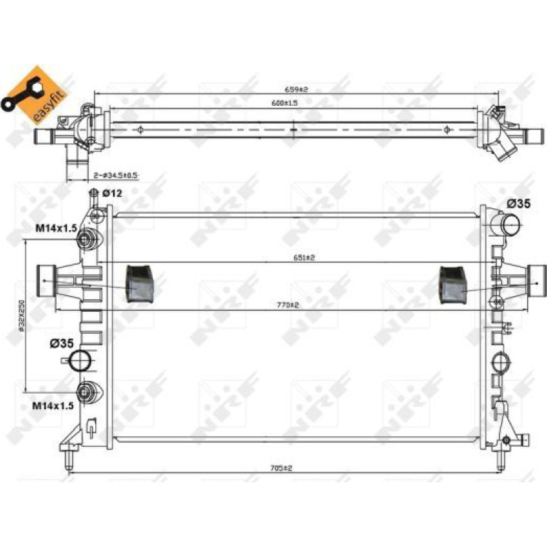 Kühler, Motorkühlung 50562 Kühler, Motorkühlung 50562