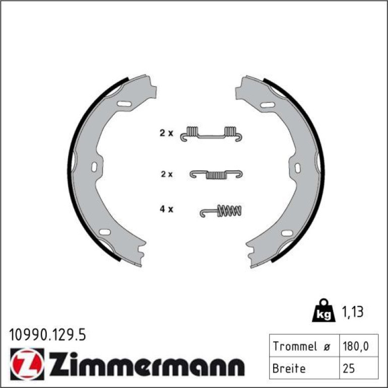 ZIMMERMANN Bremsbacken 10990.129.5 ZIMMERMANN Bremsbacken 10990.129.5