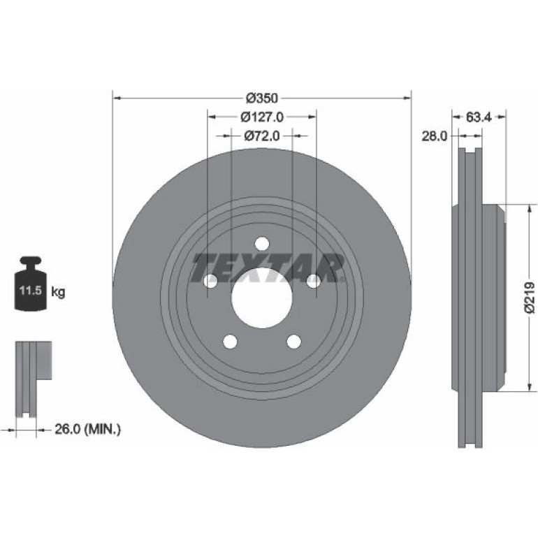 Bremsscheibe Jeep T. Grand Cherokee 3.0-6.4 4X4 11 92282003 Bremsscheibe Jeep T. Grand Cherokee 3.0-6.4 4X4 11 92282003