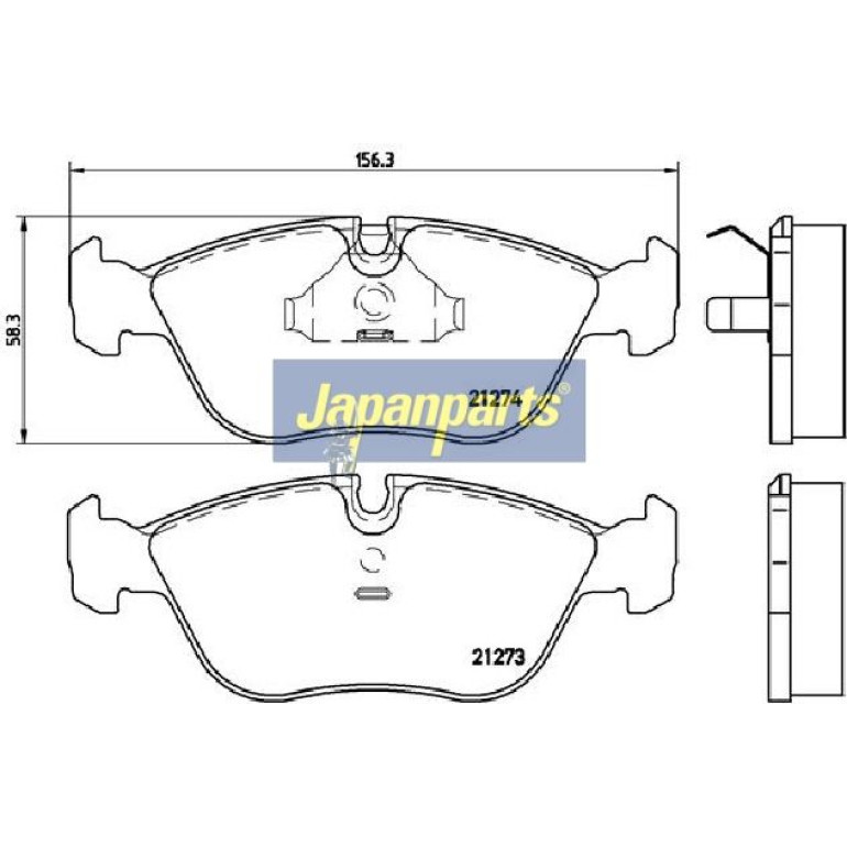 Japanparts Bremsbeläge PA-0327AF Japanparts Bremsbeläge PA-0327AF