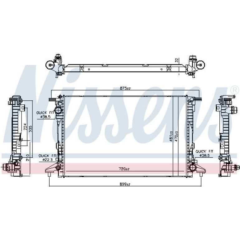Wasserkühler PKW 606578 Wasserkühler PKW 606578