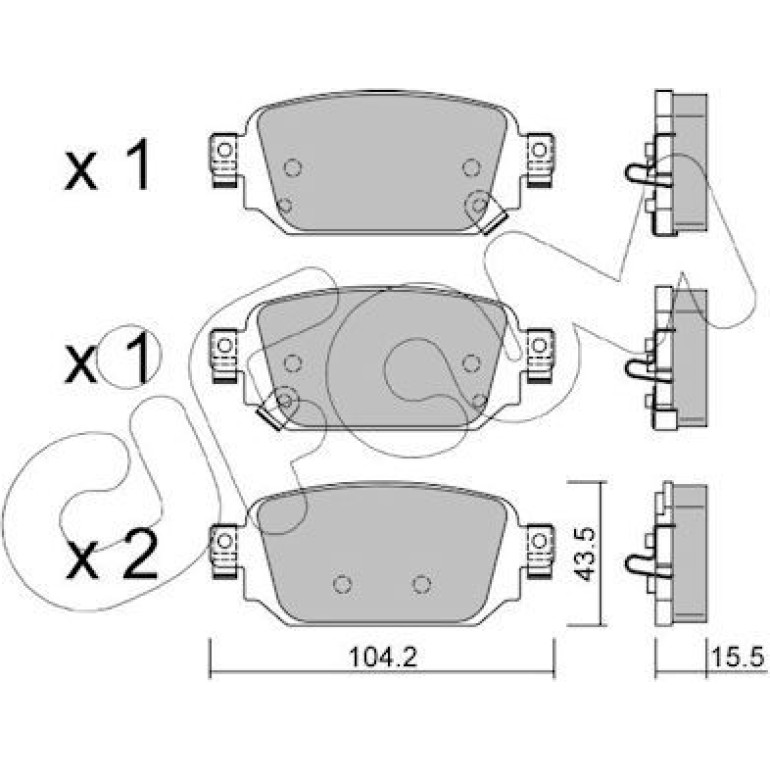 CIFAM Bremsbelagsatz, Scheibenbremse 822-1238-0