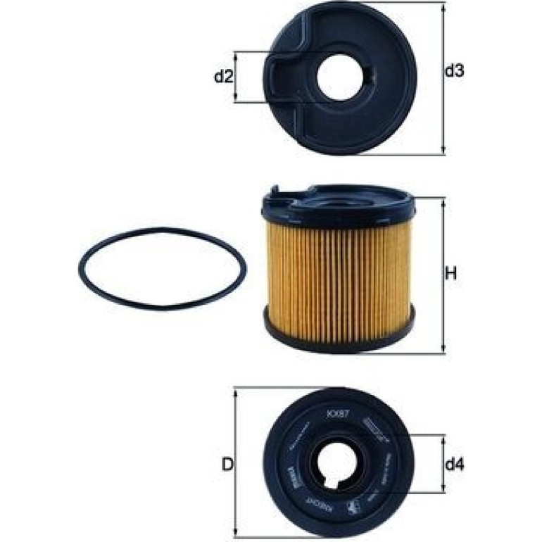 MAHLE Kraftstofffilter KX 87D MAHLE Kraftstofffilter KX 87D