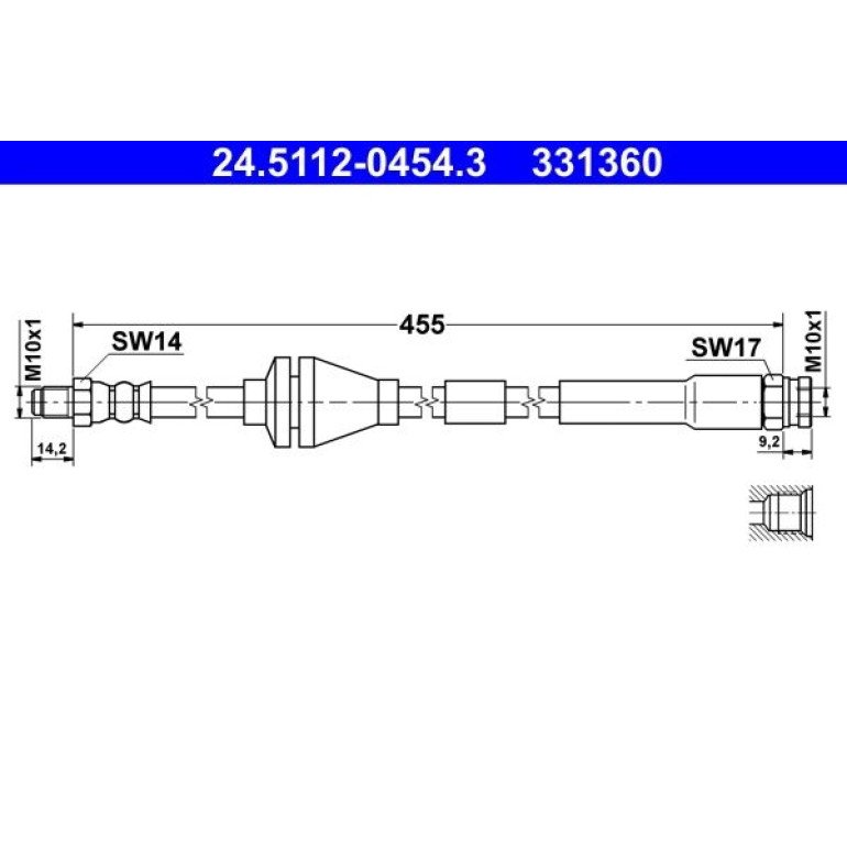 ATE Bremsschlauch 24.5112-0454.3 ATE Bremsschlauch 24.5112-0454.3