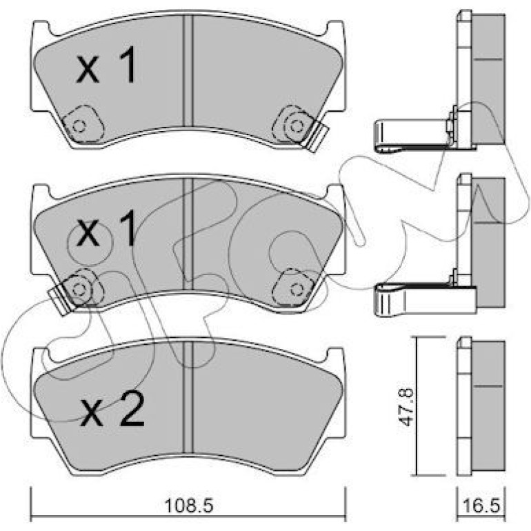 CIFAM Bremsbelagsatz, Scheibenbremse 822-277-0 CIFAM Bremsbelagsatz, Scheibenbremse 822-277-0