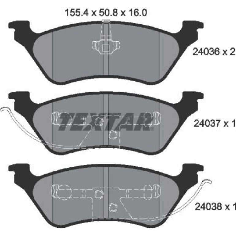Bremsbelagsatz Chrysler T. Voyager 00 2403601 Bremsbelagsatz Chrysler T. Voyager 00 2403601