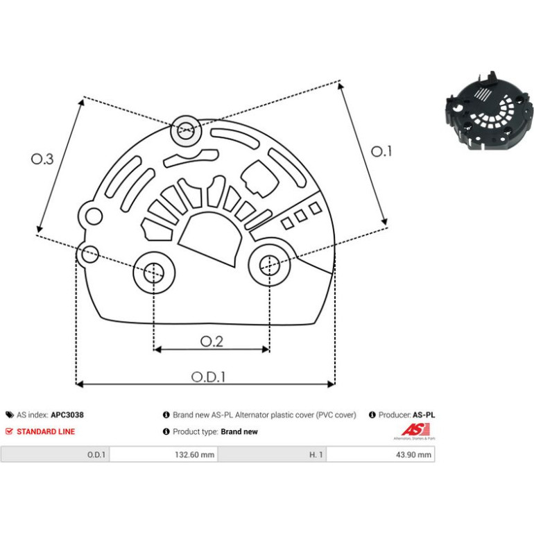 Schutzkappe, Generator APC3038 Schutzkappe, Generator APC3038