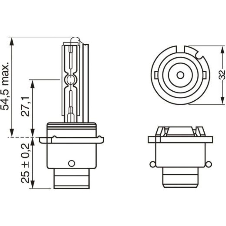 D2S 85V 35W XENON WHITE P32D-2 1987302910