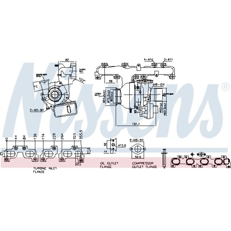 NISSENS Turbolader 93348 NISSENS Turbolader 93348