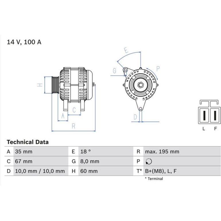 Lichtmaschine 0 986 081 150