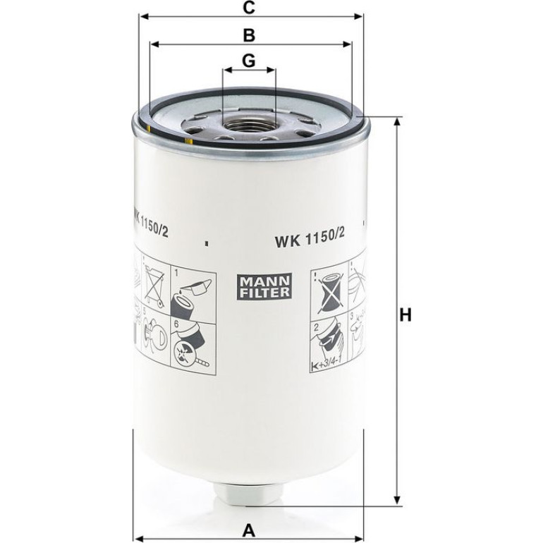 Mann & Hummel INDUSTRIEFILTER WK 1150/2 Mann & Hummel INDUSTRIEFILTER WK 1150/2