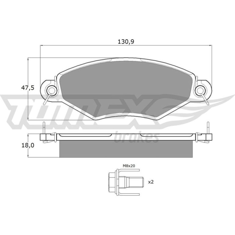 TOMEX brakes Bremsbelagsatz, Scheibenbremse TX 12-15 TOMEX brakes Bremsbelagsatz, Scheibenbremse TX 12-15
