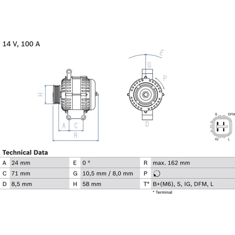 Lichtmaschine 0 986 082 080