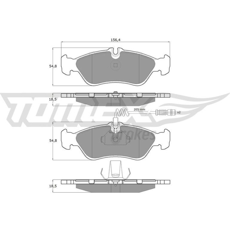 TOMEX brakes Bremsbelagsatz, Scheibenbremse TX 11-491 TOMEX brakes Bremsbelagsatz, Scheibenbremse TX 11-491
