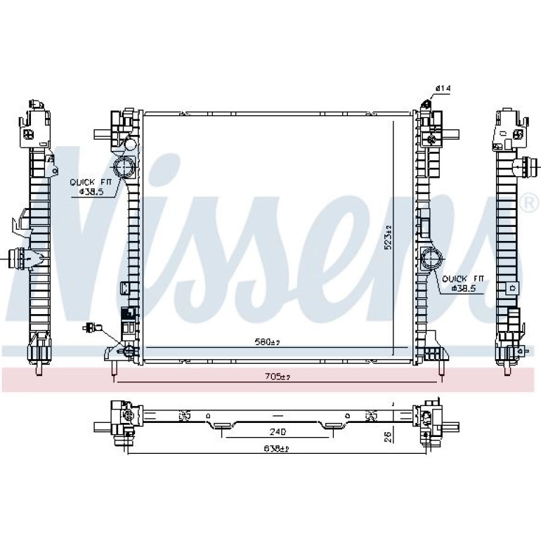 Wasserkühler PKW 606571