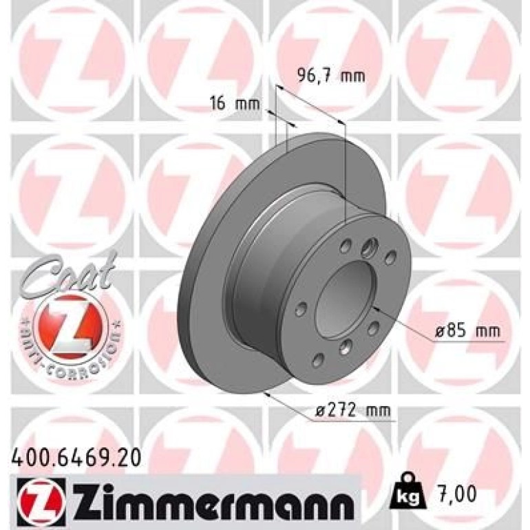 ZIMMERMANN Bremsscheibe 400.6469.20