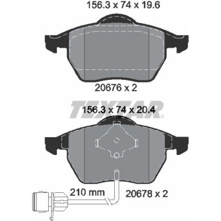 Bremsbelagsatz Audi S. 100/A6 90-97 2067602 Bremsbelagsatz Audi S. 100/A6 90-97 2067602