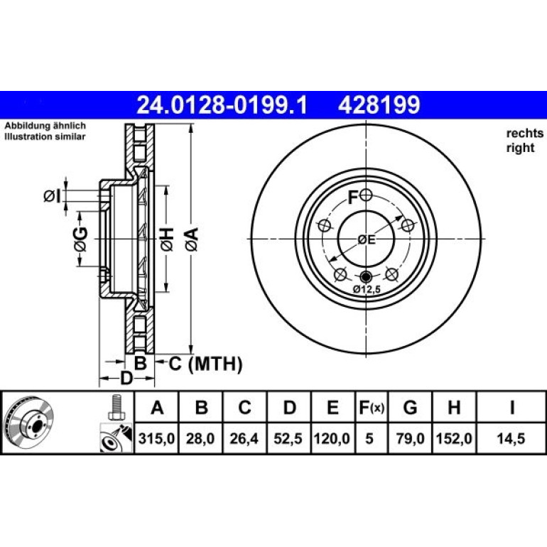 Bremsscheibe 24.0128-0199.1