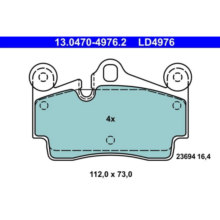 Bremsbelagsatz Vw T. Touareg 2,5-5,0 Tdi/3,2-6,0 02-10 Keramik 13.0470-4976.2 Bremsbelagsatz Vw T. Touareg 2,5-5,0 Tdi/3,2-6,0 02-10 Keramik 13.0470-4976.2
