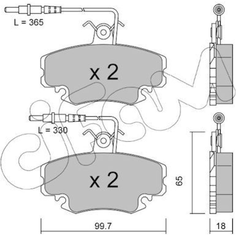 CIFAM Bremsbelagsatz, Scheibenbremse 822-032-1 CIFAM Bremsbelagsatz, Scheibenbremse 822-032-1