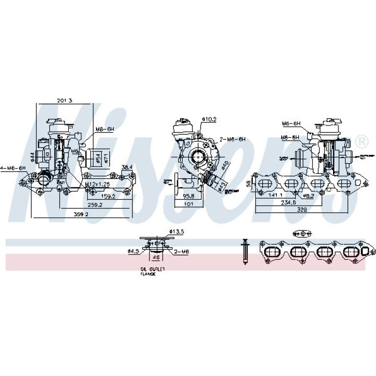 NISSENS Turbolader 93460 NISSENS Turbolader 93460
