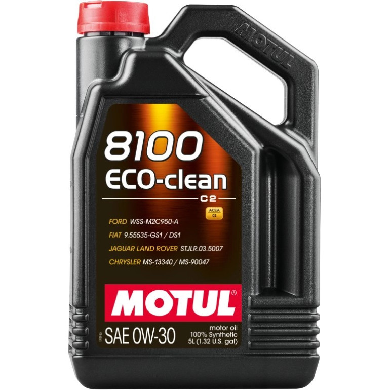 Motul 8100 Eco-clean 0W-30 C2 5 Liter 102889 Motul 8100 Eco-clean 0W-30 C2 5 Liter 102889