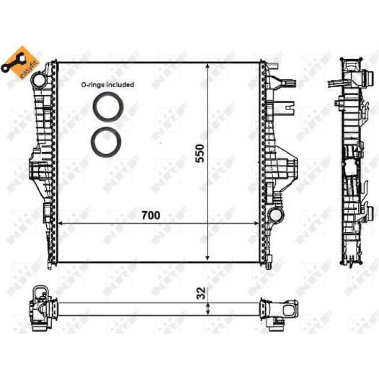 Kühler, Motorkühlung 53005 Kühler, Motorkühlung 53005