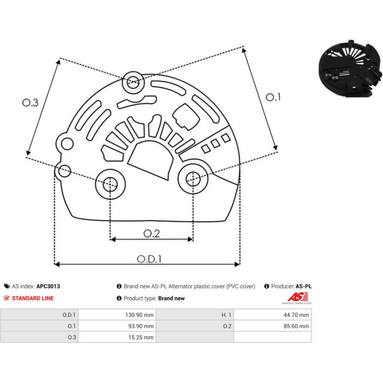 Schutzkappe, Generator APC3013 Schutzkappe, Generator APC3013
