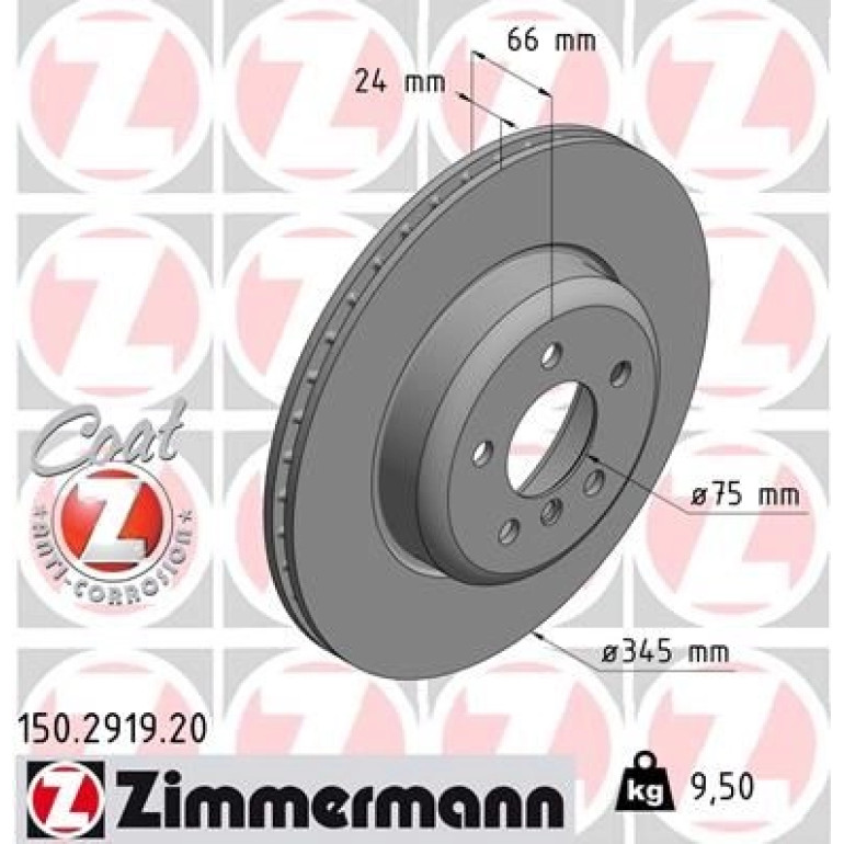 11 482 083 Bremsscheibe HA 150.2919.20