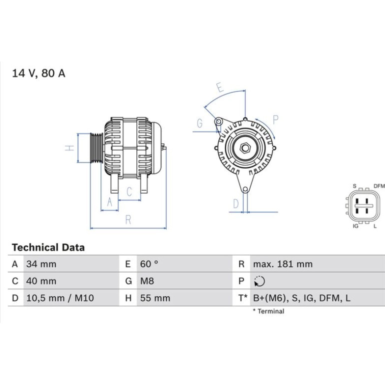Lichtmaschine 0 986 042 660
