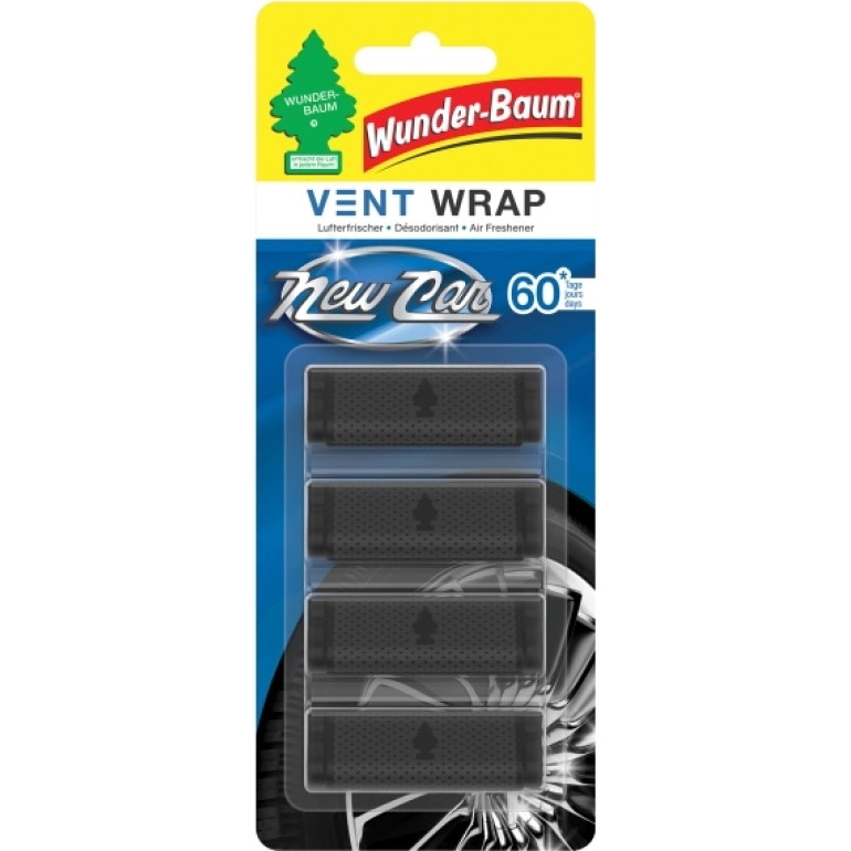 Vent Wrap Neuwagenduft für Luft-Luft-Luftgitter (4 Stück) / Wunder Baum 23-302 Vent Wrap Neuwagenduft für Luft-Luft-Luftgitter (4 Stück) / Wunder Baum 23-302