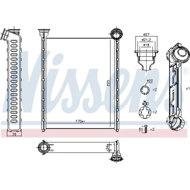 Heizkühler PKW 71162 Heizkühler PKW 71162