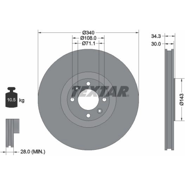 Bremsscheibe Citroen P. Ds4/Ds5 1.6-2.0 Hdi 11 92256903 Bremsscheibe Citroen P. Ds4/Ds5 1.6-2.0 Hdi 11 92256903