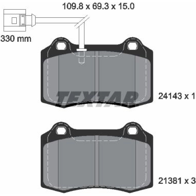 Bremsbelagsatz Vw P. Leon 1.8 Cupra R 02-06 2414301 Bremsbelagsatz Vw P. Leon 1.8 Cupra R 02-06 2414301