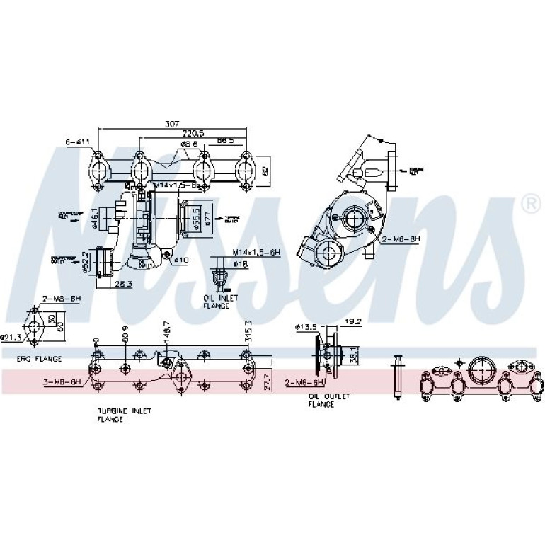NISSENS Turbolader 93218 NISSENS Turbolader 93218