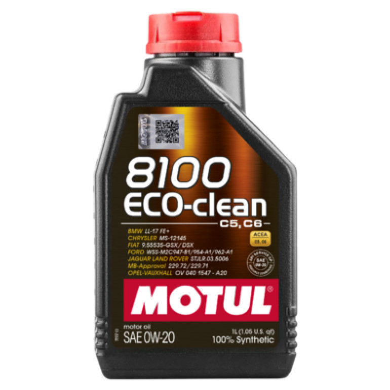 Motul 8100 ECO-clean 0W-20 C5/C6 1 Liter 108813 Motul 8100 ECO-clean 0W-20 C5/C6 1 Liter 108813