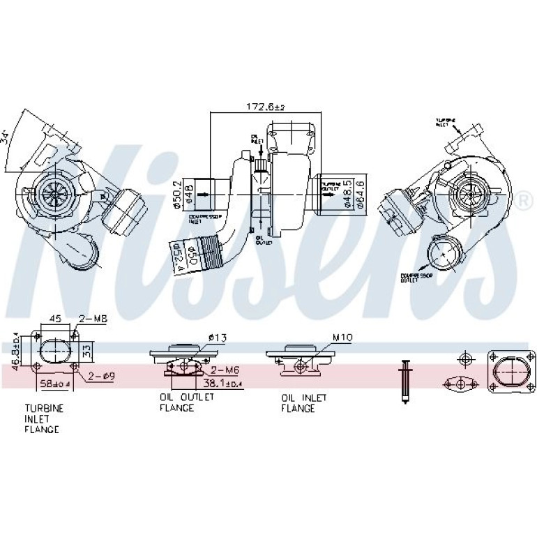 NISSENS Turbolader 93522 NISSENS Turbolader 93522