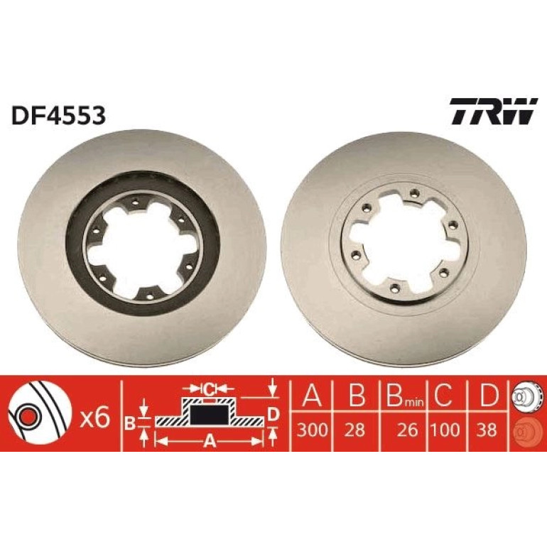 Bremsscheibe Nissan P.Pathfinder 97- 2.7/3.2Td DF4553 Bremsscheibe Nissan P.Pathfinder 97- 2.7/3.2Td DF4553