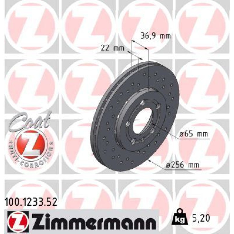 12 481 023 Sport Bremsscheibe VA Sport 100.1233.52 12 481 023 Sport Bremsscheibe VA Sport 100.1233.52